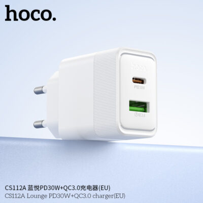 Cốc sạc Hoco CS112A Lounge PD30W+QC3.0 (chuẩn EU) Cốc sạc Hoco CS112A Lounge PD30W+QC3.0 (chuẩn EU) - Ảnh 11