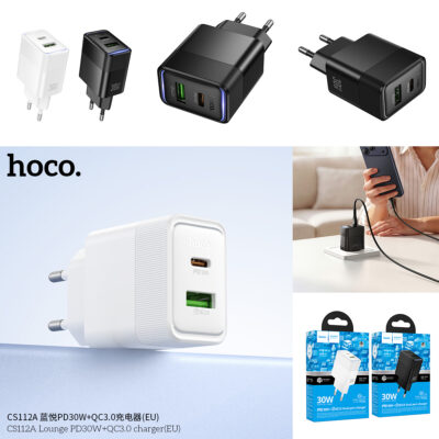 Cốc sạc Hoco CS112A Lounge PD30W+QC3.0 (chuẩn EU) Cốc sạc Hoco CS112A Lounge PD30W+QC3.0 (chuẩn EU) - Ảnh 12