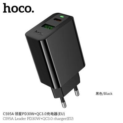 Cốc sạc Hoco CS95A Leader PD30W+QC3.0 MỚI (EU) - Ảnh 2