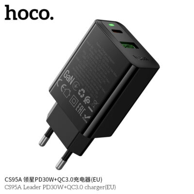 Cốc sạc Hoco CS95A Leader PD30W+QC3.0 MỚI (EU) - Ảnh 4