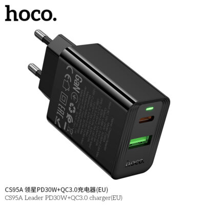 Cốc sạc Hoco CS95A Leader PD30W+QC3.0 MỚI (EU) - Ảnh 6
