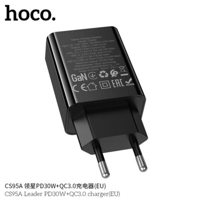 Cốc sạc Hoco CS95A Leader PD30W+QC3.0 MỚI (EU) - Ảnh 7
