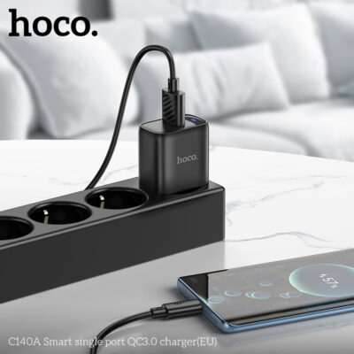 Cốc sạc Hoco QC3.0 cổng đơn thông minh C140A (EU) Cốc sạc Hoco QC3.0 cổng đơn thông minh C140A (EU) - Ảnh 10