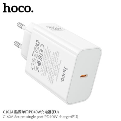 Cốc sạc PD40W Hoco C162A một cổng (chuẩn EU) - Ảnh 4