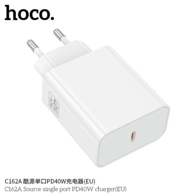 Cốc sạc PD40W Hoco C162A một cổng (chuẩn EU) - Ảnh 6