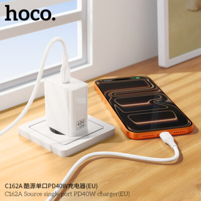 Cốc sạc PD40W Hoco C162A một cổng (chuẩn EU) - Ảnh 7