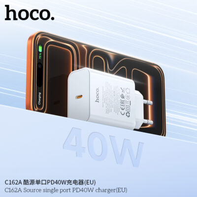Cốc sạc PD40W Hoco C162A một cổng (chuẩn EU) - Ảnh 8