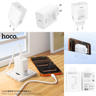 Cốc sạc PD40W Hoco C162A một cổng (chuẩn EU) - Ảnh 9