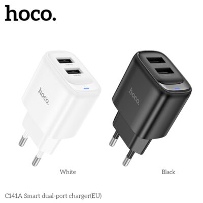 Cốc sạc hai cổng thông minh Hoco C141A (EU) Cốc sạc hai cổng thông minh Hoco C141A (EU) - Ảnh 4