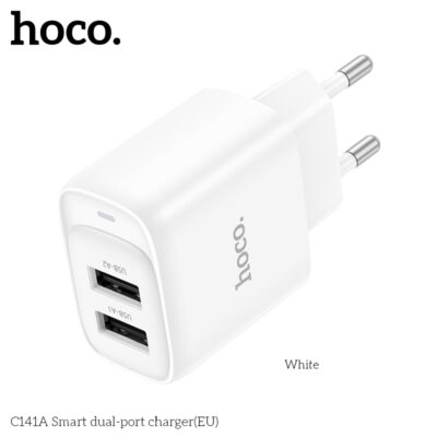 Cốc sạc hai cổng thông minh Hoco C141A (EU) Cốc sạc hai cổng thông minh Hoco C141A (EU) - Ảnh 5