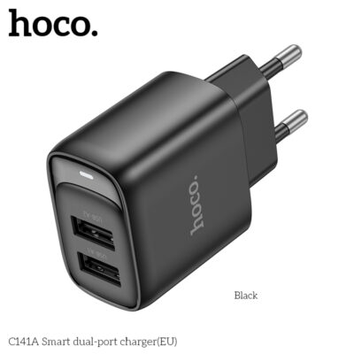 Cốc sạc hai cổng thông minh Hoco C141A (EU) Cốc sạc hai cổng thông minh Hoco C141A (EU) - Ảnh 6