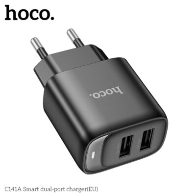 Cốc sạc hai cổng thông minh Hoco C141A (EU) Cốc sạc hai cổng thông minh Hoco C141A (EU) - Ảnh 7