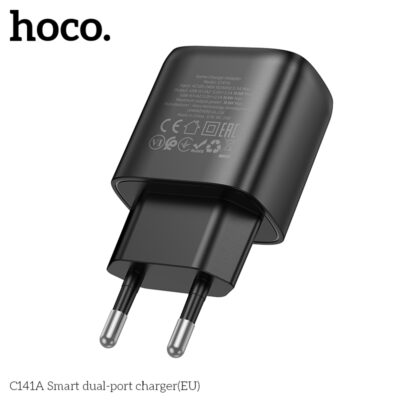 Cốc sạc hai cổng thông minh Hoco C141A (EU) Cốc sạc hai cổng thông minh Hoco C141A (EU) - Ảnh 9