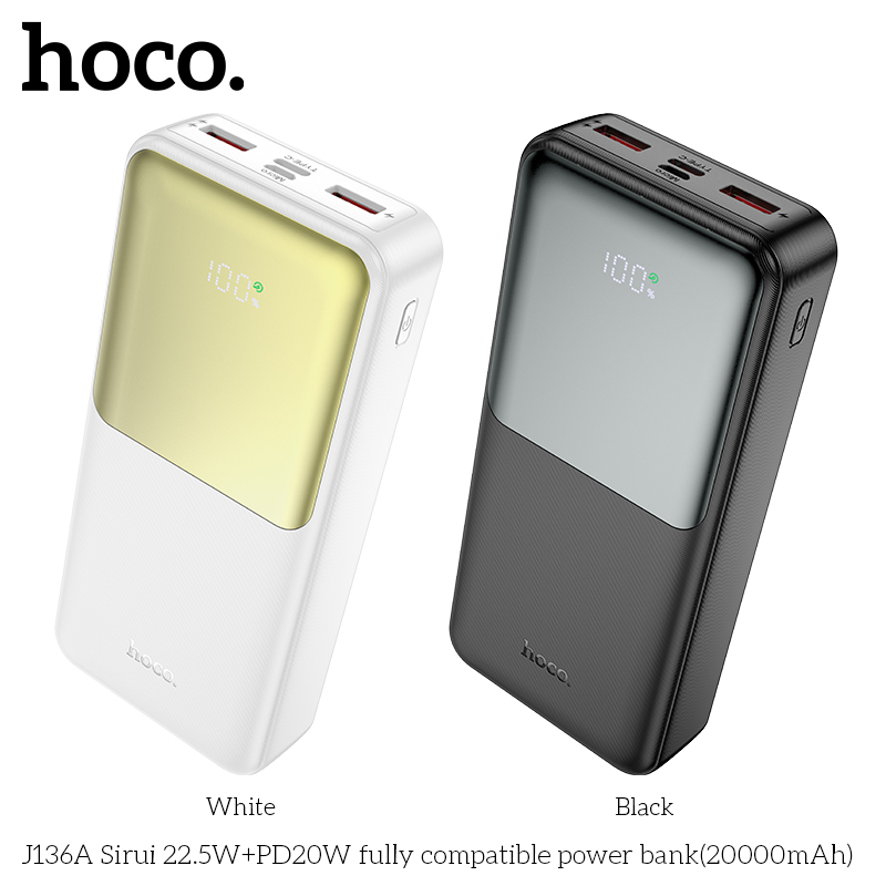 Pin dự phòng HOCO J136A Sirui 22.5W+PD20W (20000mAh) - Ảnh 4