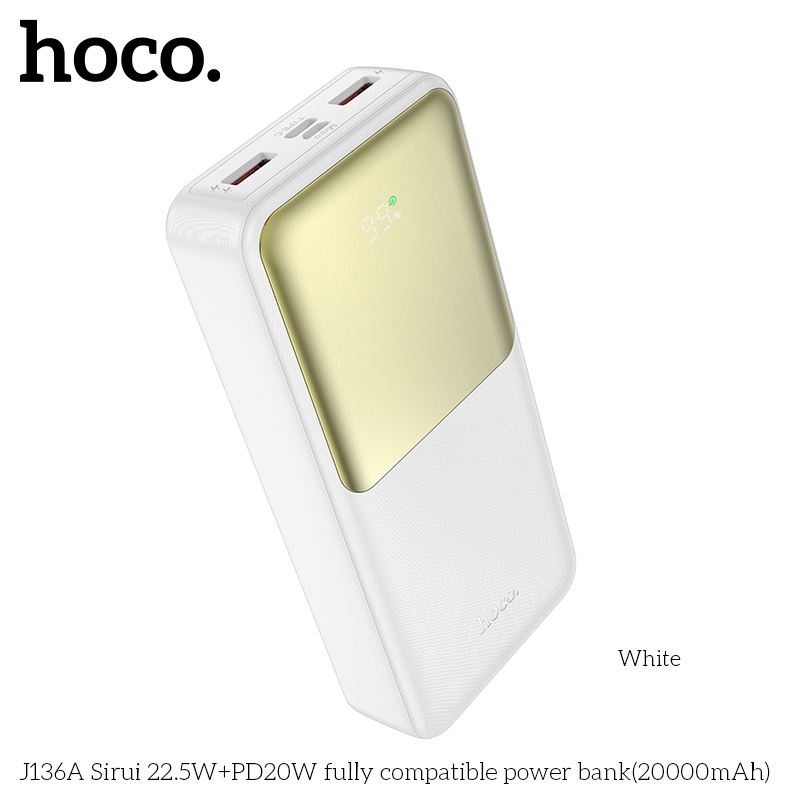 Pin dự phòng HOCO J136A Sirui 22.5W+PD20W (20000mAh) - Ảnh 5