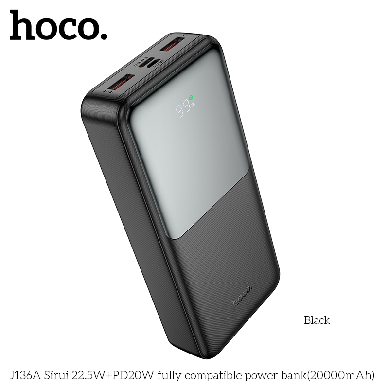 Pin dự phòng HOCO J136A Sirui 22.5W+PD20W (20000mAh) - Ảnh 6