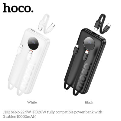 Pin dự phòng Hoco J132 22,5W+PD20W kèm 3 dây cáp (10000mAh) - Ảnh 4