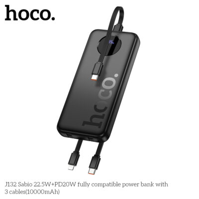 Pin dự phòng Hoco J132 22,5W+PD20W kèm 3 dây cáp (10000mAh) - Ảnh 5