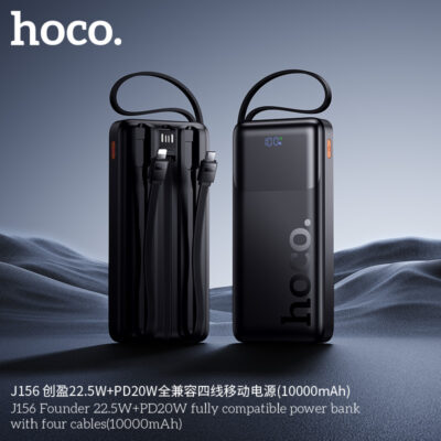 Pin dự phòng Hoco J156 Founder 22.5W+PD20W kèm bốn dây cáp (10000mAh) Pin dự phòng Hoco J156 Founder 22.5W+PD20W kèm bốn dây cáp (10000mAh) - Ảnh 8