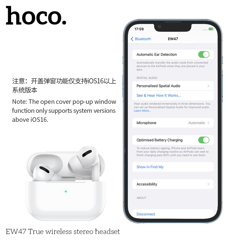 Tai nghe Bluetooth Hoco EW47 - Ảnh 10