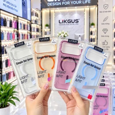 Ốp Lưng Likgus PC Trong Suốt Có Vòng Từ